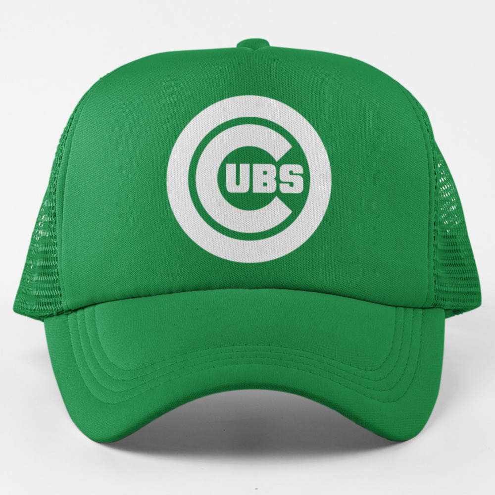 NEW Chicago Cubs Circle Name St Patricks Foam Trucker Snapback Hat GREEN